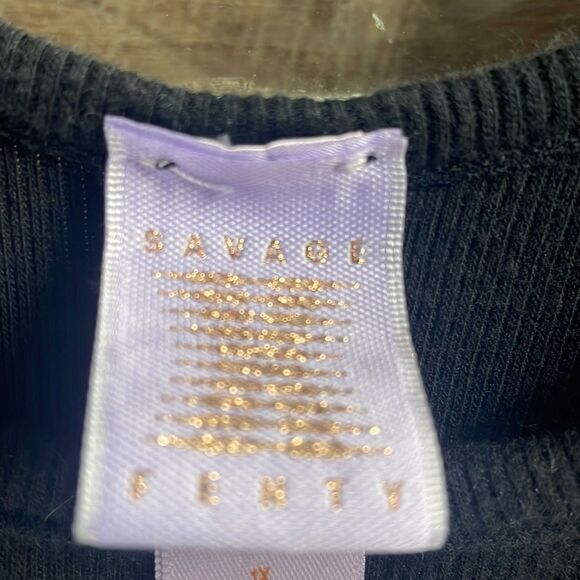 Savage Fenty Tank Top Spaghetti Adjustable Straps, Size 1X, Black - Picture 4 of 7